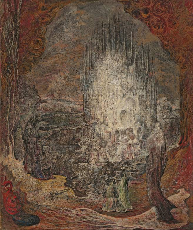 Palastarchitektur, 1971, Öl auf Leinwand, 30 × 25 cm