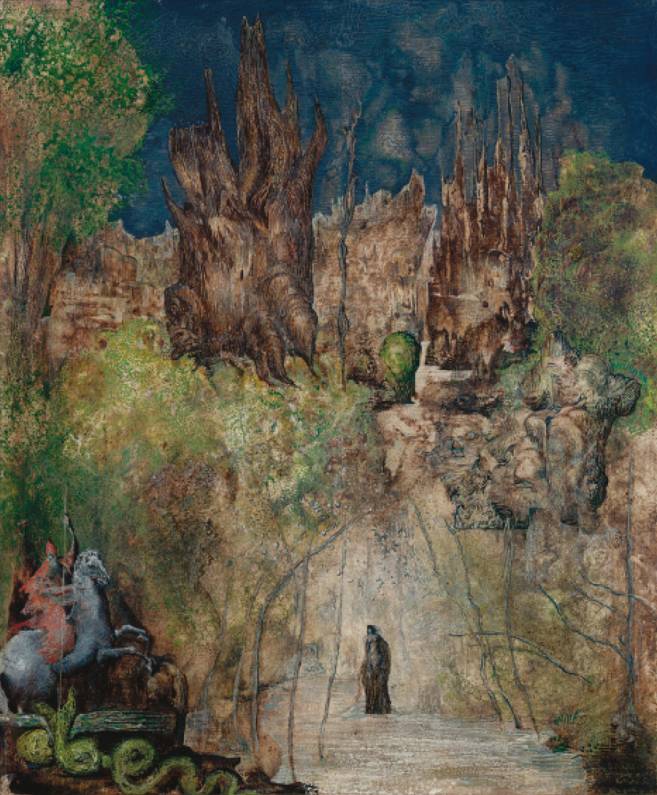 St. Georg, 1973, Öl auf Holz, 51 × 43 cm