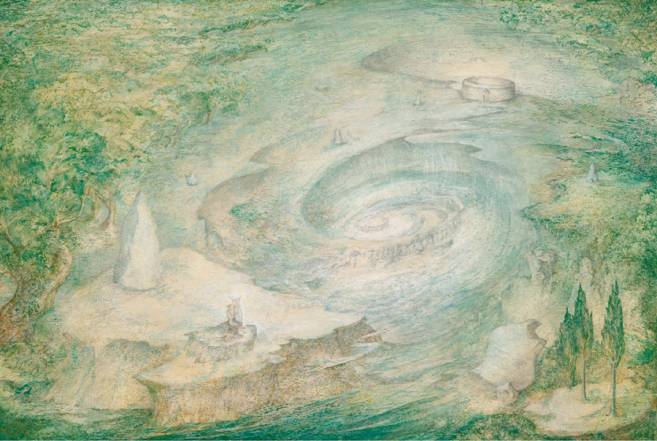 Klingende Steine, 1978, Öl auf Holz, 60 × 90 cm