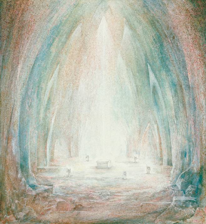 Heiliges Grab, 1978, Mischtechnik auf Karton, 55 × 51,5 cm