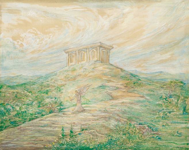 Botschaft, 1982, Öl auf Leinwand, 24 × 30 cm