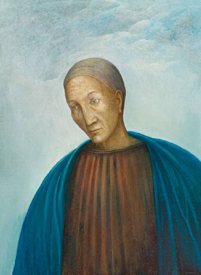 Bildnis eines Wesens, 1990, Öl auf Leinwand, 54 × 38 cm