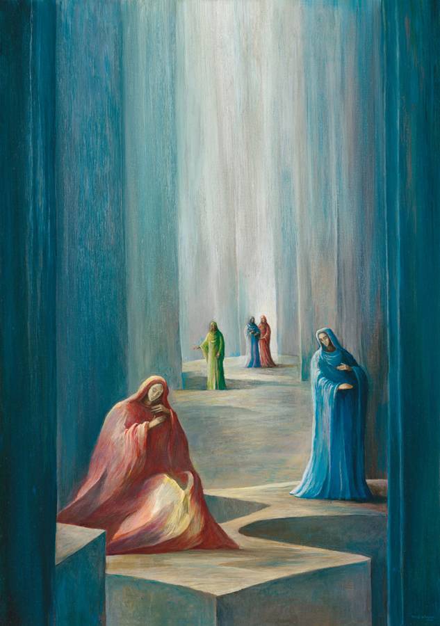 Gestalten vor einfallendem Licht, 2006, Öl auf Leinwand, 70 × 50 cm