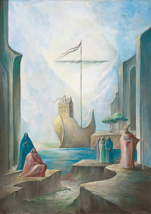 Das Schiff, 2009, Öl auf Leinwand, 98 × 70 cm