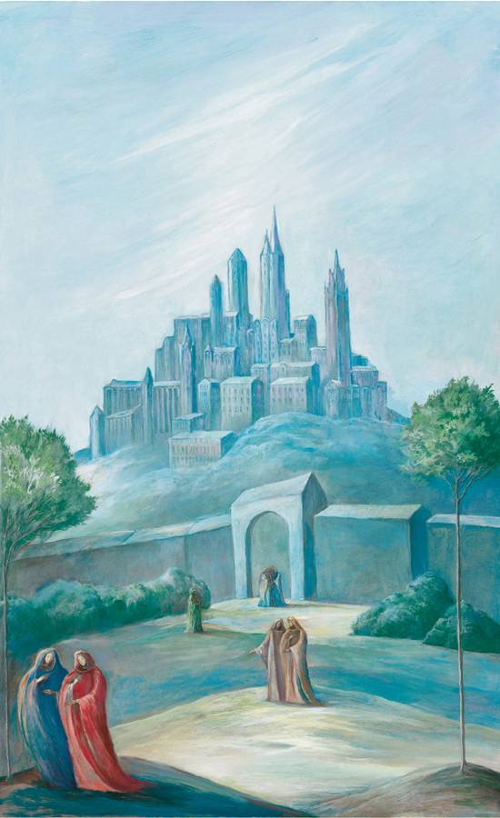 Imaginäre Stadt, 2009, Öl auf Leinwand, 96 × 60 cm