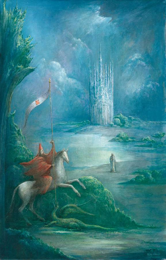 St. Georg, 2012, Öl auf Leinwand, 44 × 29 cm