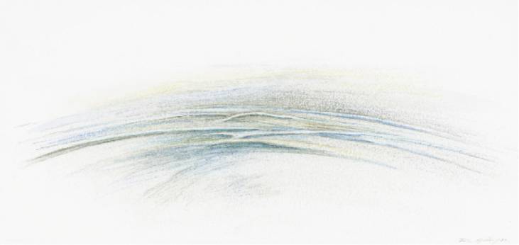 Faltenlandschaft, 1991, Aquarell, 10 × 20 cm
