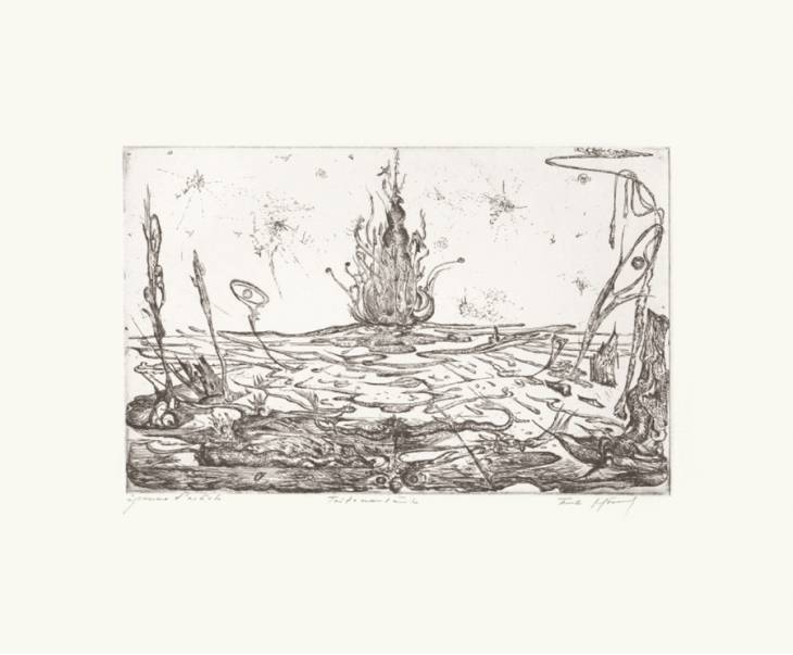 Tritonensäule, 1972, Radierung, 14,5 × 22,5 cm