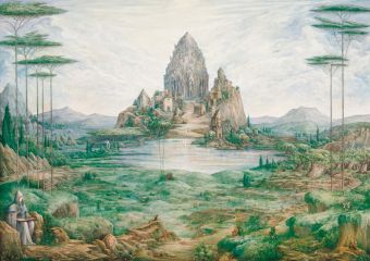 Das Tal der Hirten, 1988, Öl auf Leinwand, 138 × 194 cm