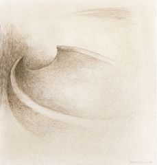 Raumblock, 1993, Sepiazeichnung, 15,5 × 15 cm