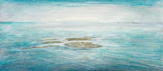 Finnische Landschaft, 1991, Aquarell, 17,5 × 40 cm